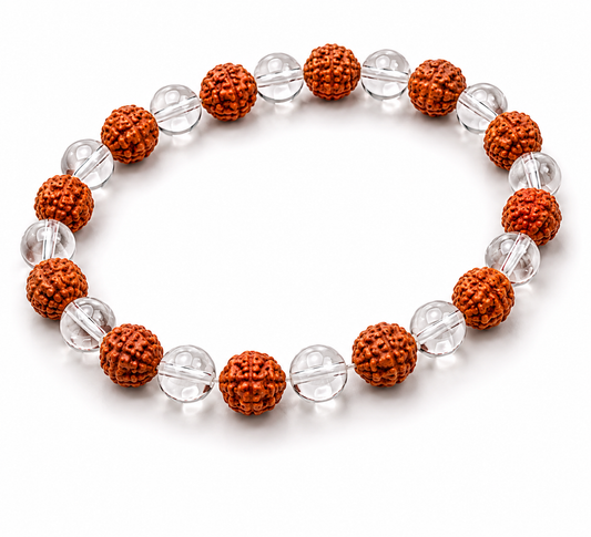 Rudraksha & Swastik Spiritual Bracelet