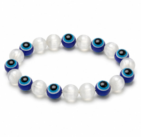 Selenite With Evil Eye